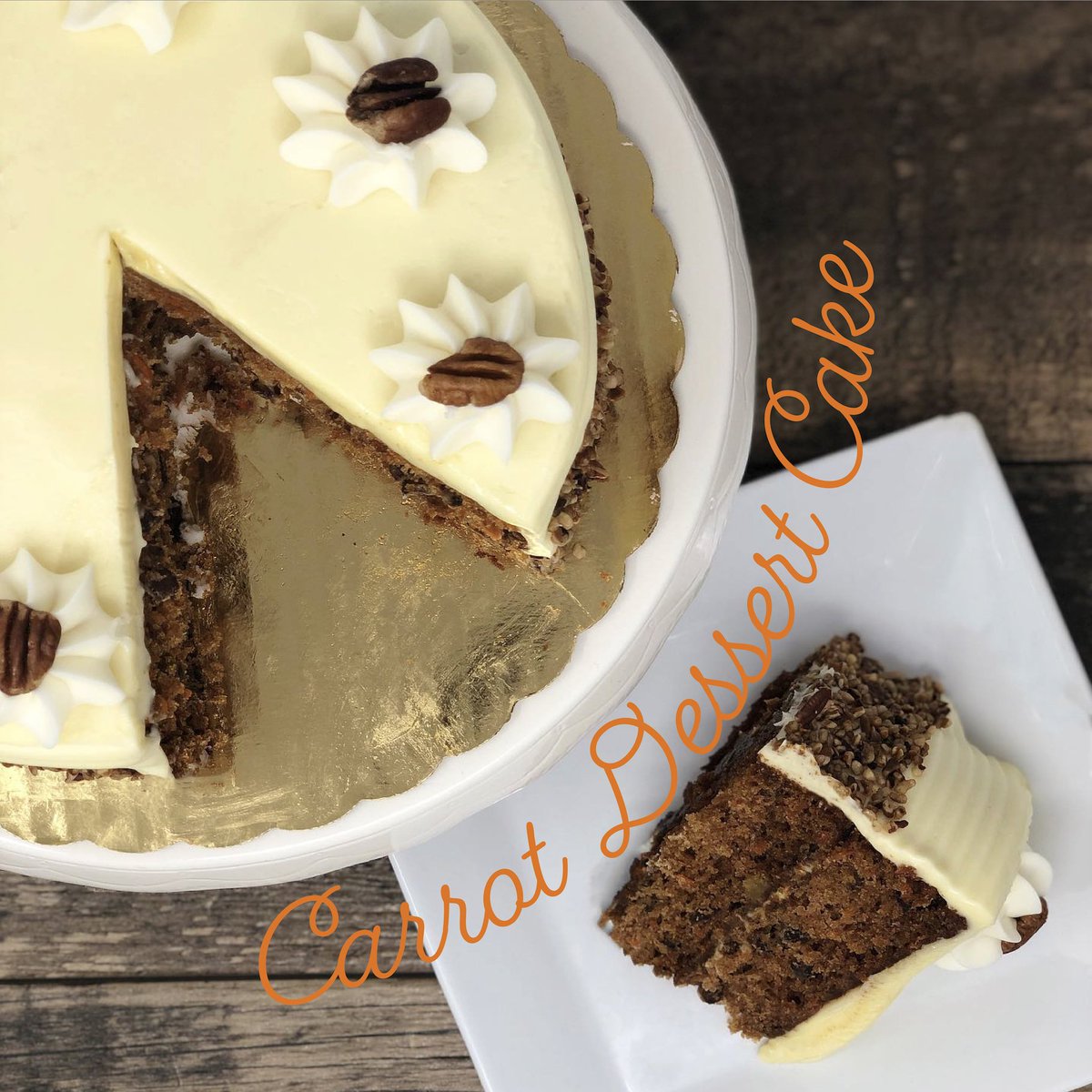 Indulge in the perfect blend of sugar, spice, and everything nice with our Carrot Dessert Cake! 🥕 Available in two sizes to suit any craving! 🍰 
Order yours now through our Ordering Department at 918-933-5074 or online at merrittsbakery.com.