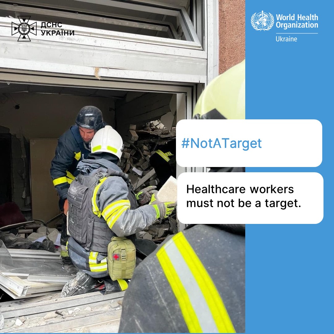 A secondary care hospital came was affected during today’s attacks on Chernihiv. 3 health workers were injured. WHO calls for all efforts to be made to protect health care. @WHO @WHO_Europe