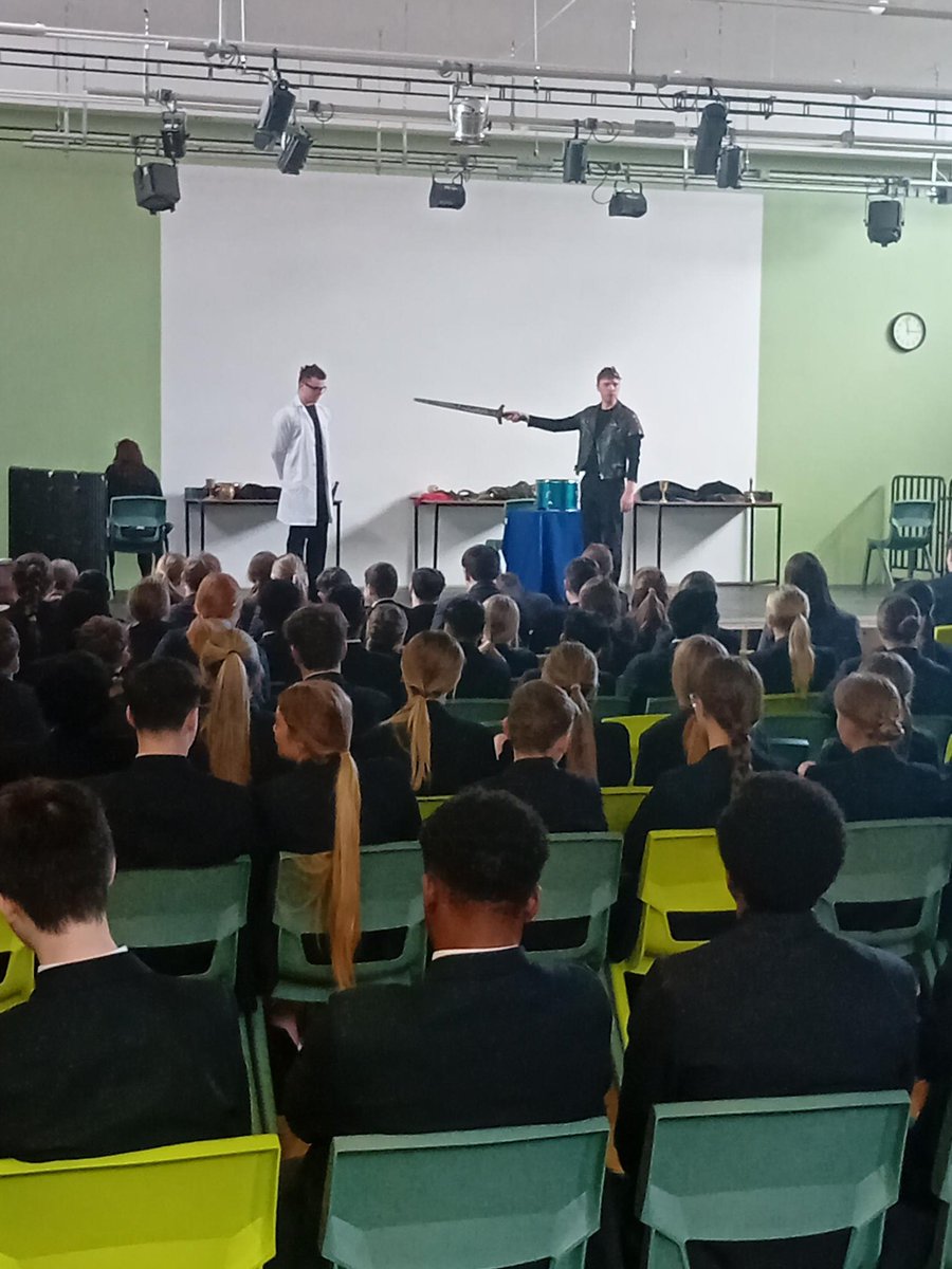 Yesterday our Year 10 pupils had the opportunity to watch a live performance of 'Macbeth' by ManATCo (Manchester Actors Company), a bloodthirsty tale of ambition, and the lengths we will go to in order to get what we want, followed by a Q and A session with the actors. #tragedy