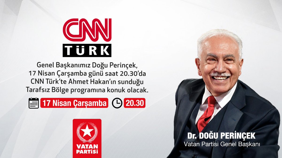 Bugün saat 20.30'da CNN Türk'te Ahmet Hakan'ın sunduğu Tarafsız Bölge programının konuğuyum. @cnnturk @AhmetHakanC