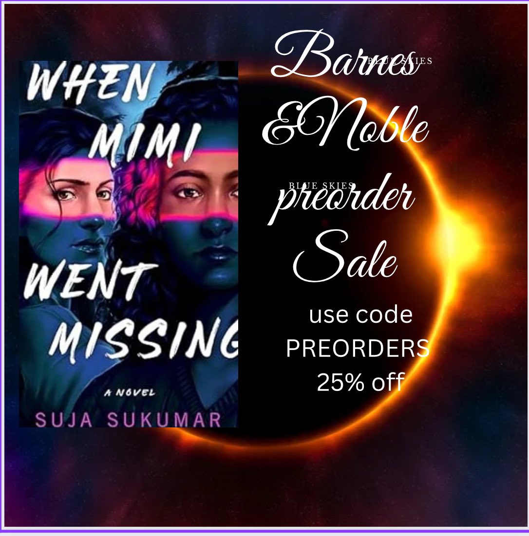 You can preorder WHEN MIMI WENT MISSING from Barnes & Noble for a discount from today until April 19! Members get 25%off with an additional 10% off for premium members. Use coupon code PREORDERS #bnpreorder @soho_teen #yathriller #Michigan #bipoc