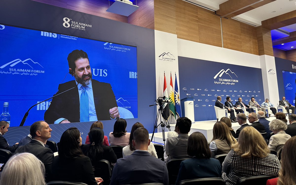 DPM Qubad Talabani @qubadjt at 8th Sulaimani Forum #SuliForum24: 

- There are many politicians/leaders in Iraq/ Kurdistan Region, but not many statesmen. 

- Iraq’s economy is imbalanced, relying heavily on oil.

- Oil is a curse. We should diversify economy & sources of revenue