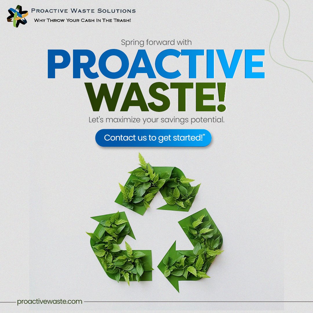 Spring forward with ProActive Waste! Our specialized approach to waste management guarantees substantial savings for your business. Reach out now to unlock your full savings potential.

#proactivewastesolutions
#wastefreeyear #greenstart2024 #savetheplanetsavemoney #actforearth