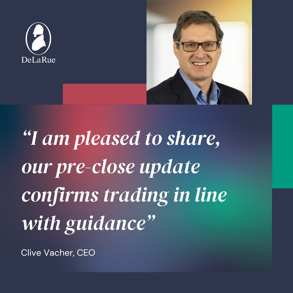 De La Rue published its trading update for the financial year ended 30 March 2024 earlier today, confirming expectations of adjusted operating profit in line with guidance and net debt marginally improved versus previous guidance. hubs.ly/Q02t8c-g0 #DLAR #SecuringTrust