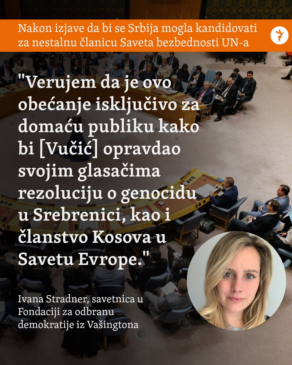 Ako u UN-u usvojite rezoluciju o genocidu u Srebrenici, Srbija će se kandidovati za nestalnu članicu Saveta bezbednosti. Tako 'prete' vlasti u Srbiji, koje ne priznaju genocid u Srebrenici. Koliko je to realno, pitali smo @ivanastradner ⬇️ tinyurl.com/2a9tfs4d