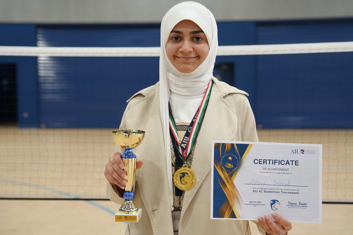 Congratulations to our Badminton Tournament winner! 🎉👏 #AIU #badminton #AIUStudents #aiueagles