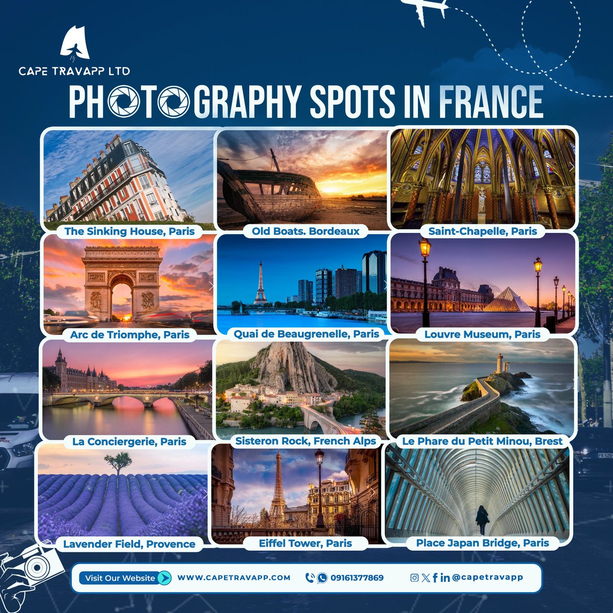 Discover the timeless beauty of France through the lens: capturing iconic landscapes, historic architecture, and the enchanting spirit of this picturesque country.🇫🇷🗼📸🤳

#photography #travelgoals #explorefrance #francetravels #paris #louvre #capetravels #capetravapp #packages