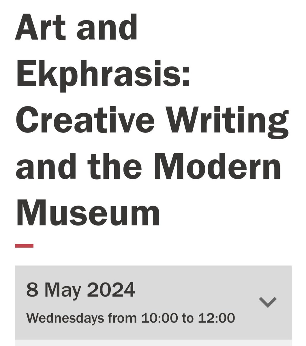 Really excited to be running this #ekphrastic #creativewriting course for @cardiffuni lifelong learning center, starting in May! cardiff.ac.uk/part-time-cour…
