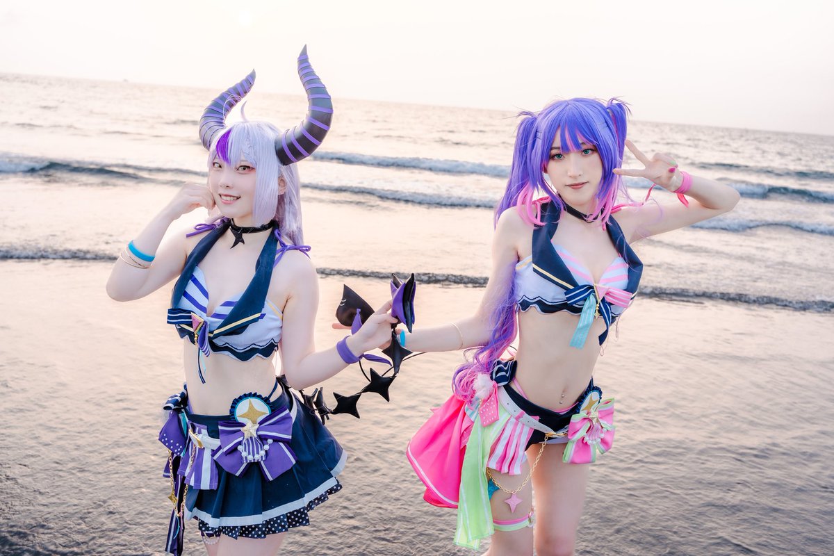 shika0108's tweet photo. ラプトワてぇてぇ💜💜

ラプラス・ダークネス：@Yukinae10291029
📷：陳俊璋

#hololive #ホロライブ #HololiveSummer #cosplay #コスプレ #TOWART #常闇トワ #laplus_artdesu #ラプラスダークネス https://t.co/uyo0fddCls
