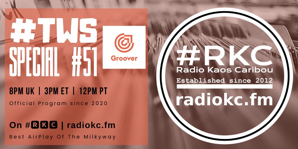 #𝗥𝗞𝗖 (@radiokc) on Twitter photo TODAY
🕗8PM UK⚪3PM ET⚪12PM PT
#TWS <a href="/HeyGroover/">Groover</a> SPECIAL
EPISODE #51 │ #REPLAY
🆕& Upcoming Releases
⬇️Details⬇️
🌐 fb.com/RadioKC/posts/…
📻#🆁🅺🅲 featuring
Antoine SUGITA x Maya Pisciotto │ Bromsen │ C.M. Jenkins │ Chetna │ <a href="/cmgerrard/">colgerrardmusic</a> │ <a href="/VonBurenMusic/">Dimitri von Büren</a>
.../... TODAY
🕗8PM UK⚪3PM ET⚪12PM PT
#TWS <a href="/HeyGroover/">Groover</a> SPECIAL
EPISODE #51 │ #REPLAY
🆕& Upcoming Releases
⬇️Details⬇️
🌐 fb.com/RadioKC/posts/…
📻#🆁🅺🅲 featuring
Antoine SUGITA x Maya Pisciotto │ Bromsen │ C.M. Jenkins │ Chetna │ <a href="/cmgerrard/">colgerrardmusic</a> │ <a href="/VonBurenMusic/">Dimitri von Büren</a>
.../...