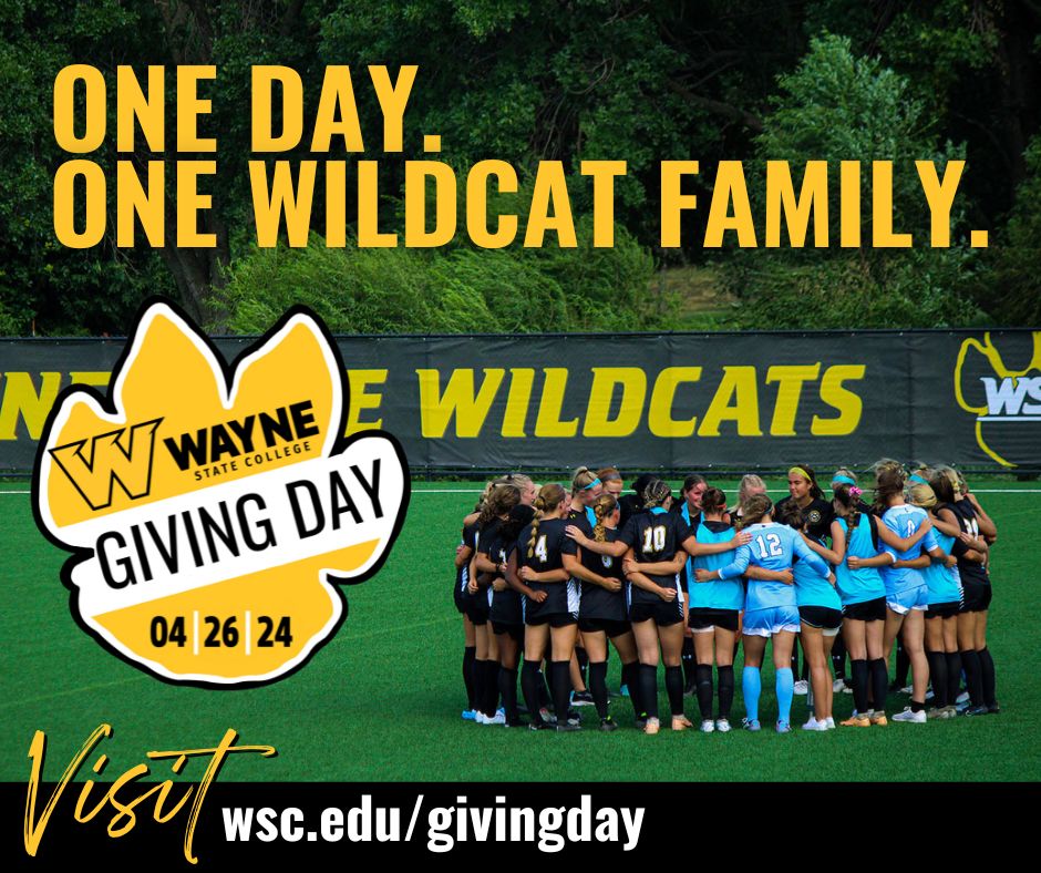 On April 26th, let's unite to support Wayne State College Soccer on Giving Day! Your contributions help us build a winning team both on and off the field. wsc.edu/givingday