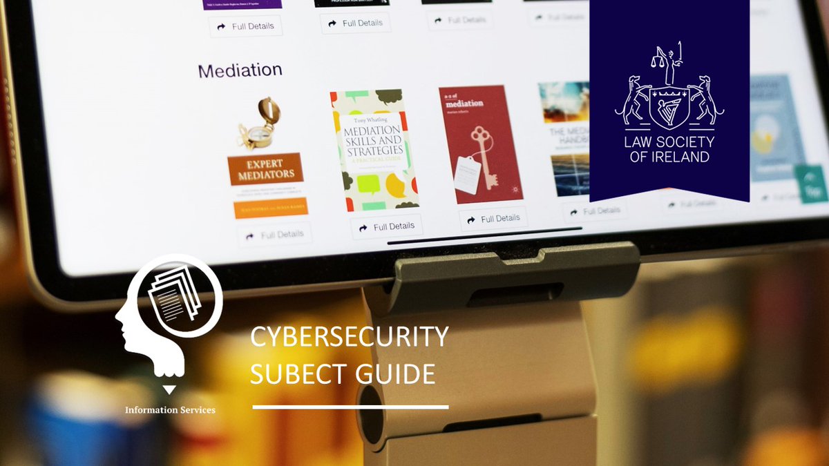 The Law Society's latest Subject Guide brings together books, articles, guidance and other useful resources from the Law Society Library on #Cybersecurity. Access it online now: lawsociety.libguides.com/cybersecurity