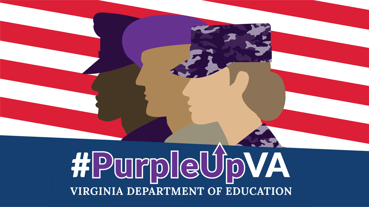 April is the Month of the Military Child, and today (April 17) is #PurpleUp! for Military Kids Day. We’re wearing purple to honor all of the brave and resilient children of our military members. #MonthoftheMilitaryChild #PurpleUpVA