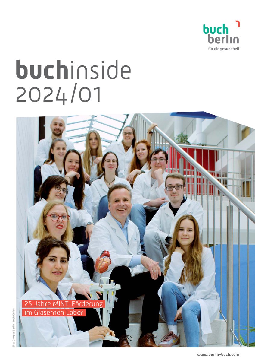 campusbuch's tweet photo. Die Ausgabe 1/24 des Standortjournal #buchinside ist erschienen. Im Titelthema: Das Schülerlabor @glaeserneslabor feiert 25 Jahre MINT-Förderung von Zellbiologie bis CRISPR/Cas. Jetzt lesen: https://t.co/rVoXQ3wYHg @MDC_Berlin @LeibnizFMP @ChariteBerlin @BIH_Innovation https://t.co/XXXphiJBHz