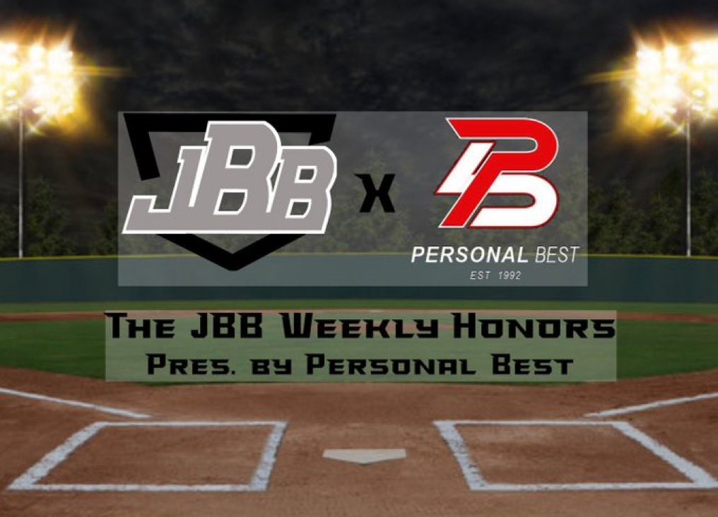 The <a href="/_TheJBB/">The JBB</a> Weekly Honors Pres. by <a href="/pbasport/">Personal Best</a> 

<a href="/FlatgroundBats/">FLATGROUND Hitting</a> <a href="/FlatgroundApp/">FLATGROUND Pitching</a> <a href="/jucoroute/">#JucoRoute</a> 

🔗 open.substack.com/pub/thejbb/p/t…