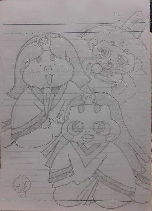 おかめ姫とゆきんこ姫。🎎 
