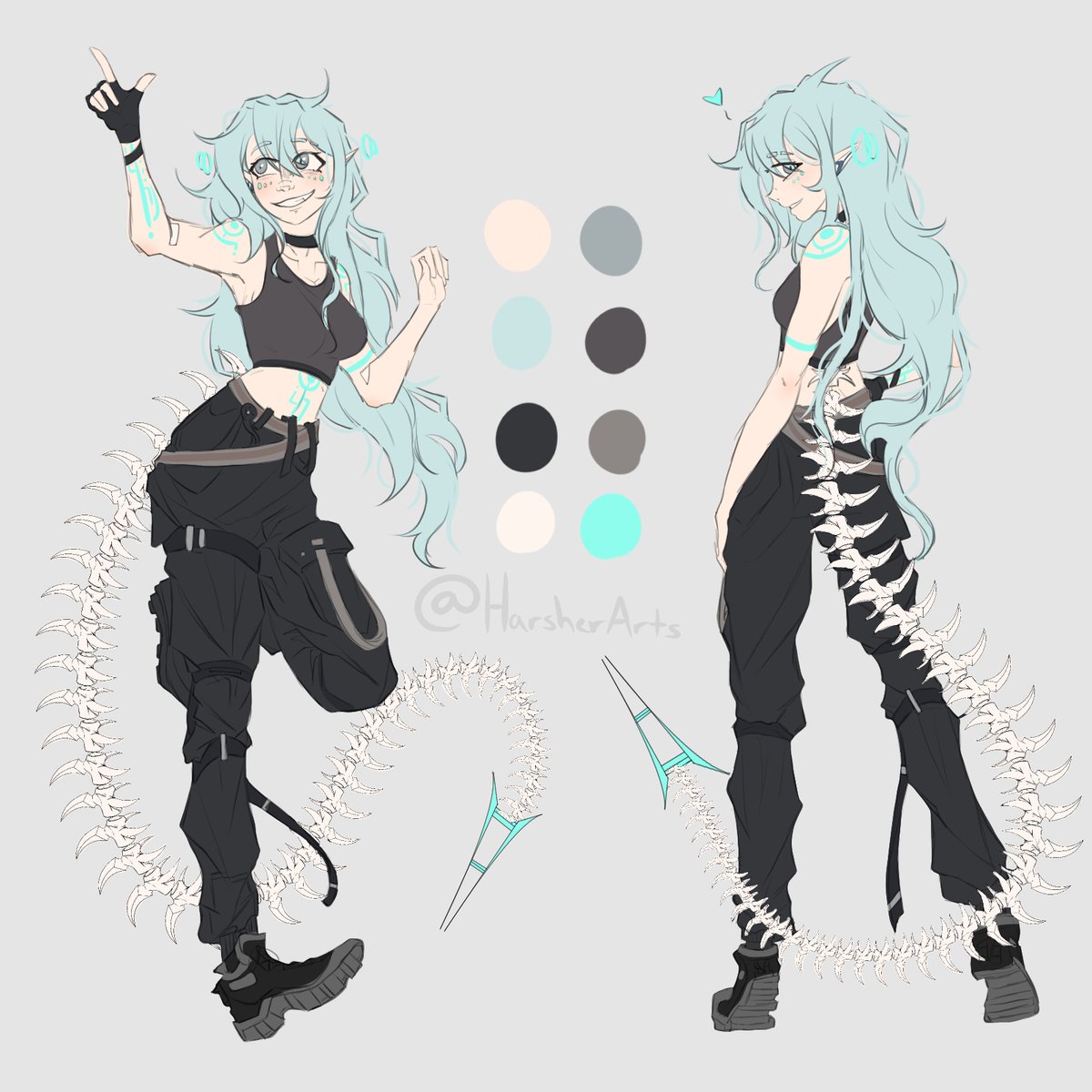 Have some Amber concept art yippie :D
Looking for #artmoots 
#art #ocart