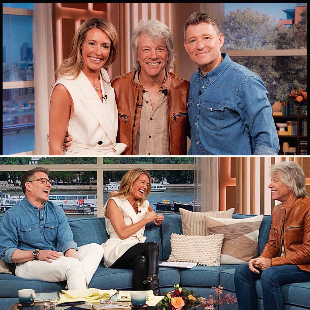 Great to chat with @jonbonjovi what a career, what a gent, what a laugh! @catdeeley @thismorning