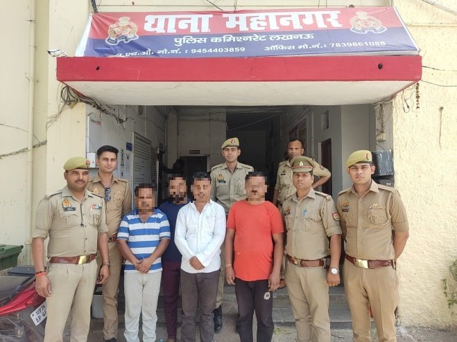 थाना महानगर पुलिस टीम द्वारा हत्या करने का प्रयास करने वाले 04 शातिर अभियुक्तों को गिरफ्तार किया गया। @lkopolice