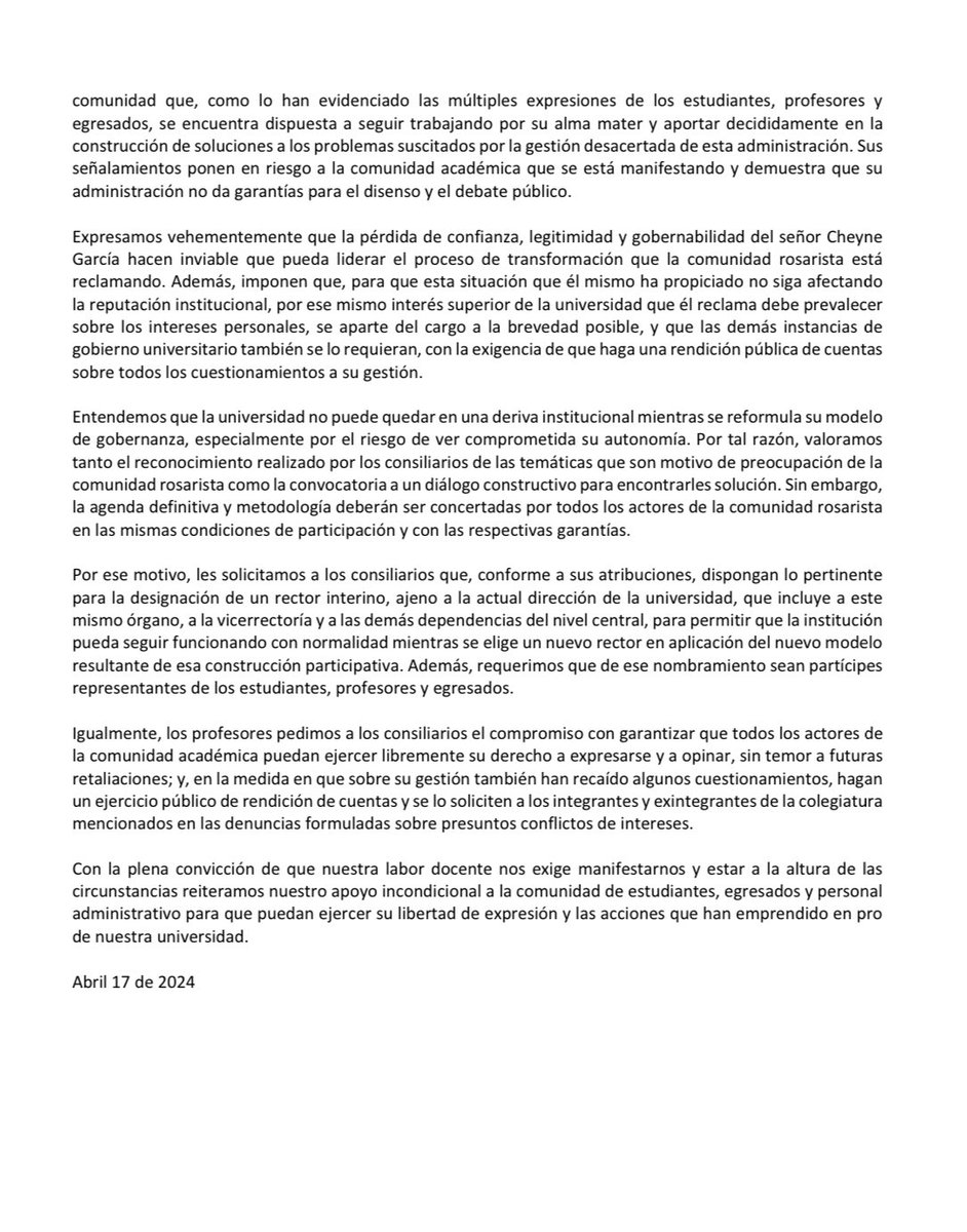 Consejo ECH - URosario tweet media