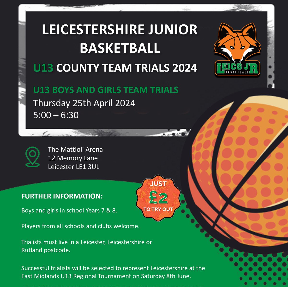 U13 BOYS AND GIRLS TRIALS We're thrilled to announce that for the first time we'll also be entering U13 county teams into the East Midlands championships. Boys and girls in school Years 7 and 8 can now sign up for our trials using the link in our bio.