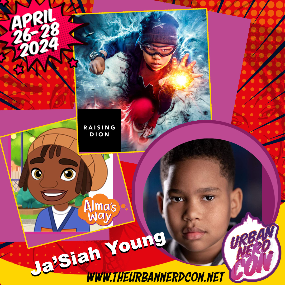 Say hello to our last guest of 2024 Mr. Ja'Siah Young star of Raising Dion! Get Your Badges NOW!!! Donate a Young Nerd badge through our Kickstarter! Let's give 160 young blerds a once in a lifetime experience!!! Share and sponsor a kid! kickstarter.com/projects/theur…?