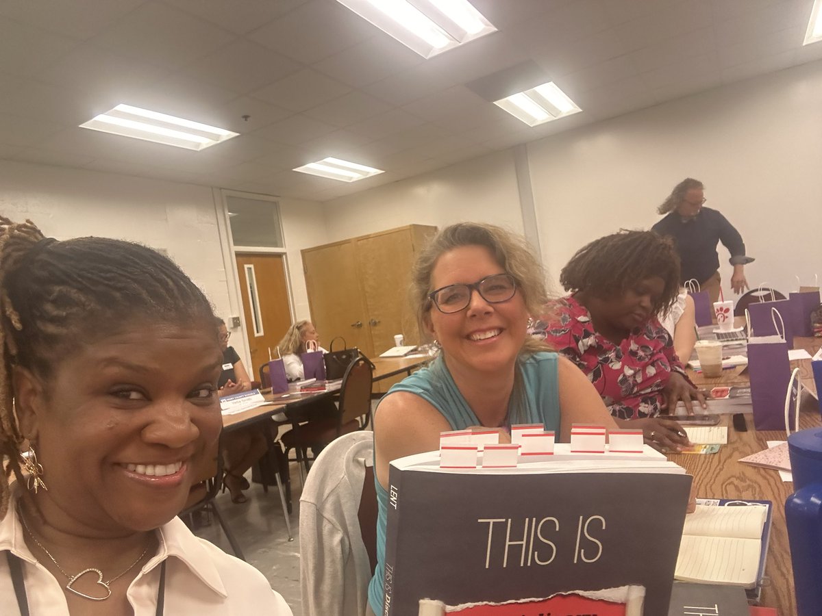 The excitement on your face when you sit next to your Math Professional Learning Specialist @crypticmaestro and notice how much she has bookmarked her Disciplinary Literacy book in preparation for making intentional connections between Math and Literacy. @AkbarEducates