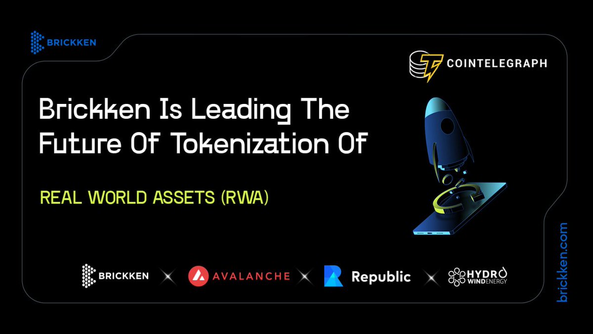 Brickken is Leading The Future of Tokenization of #RWA's 

Through a collaborative effort between <a href="/avax/">Avalanche🔺</a>, <a href="/joinrepublic/">Republic</a>, and @brickken, <a href="/HydroWindEnergy/">Hydro Wind Energy</a> have #tokenized their Assets on Avalanche using Brickken's Token Suite. 

This marks a significant step in merging Web2 #Equity