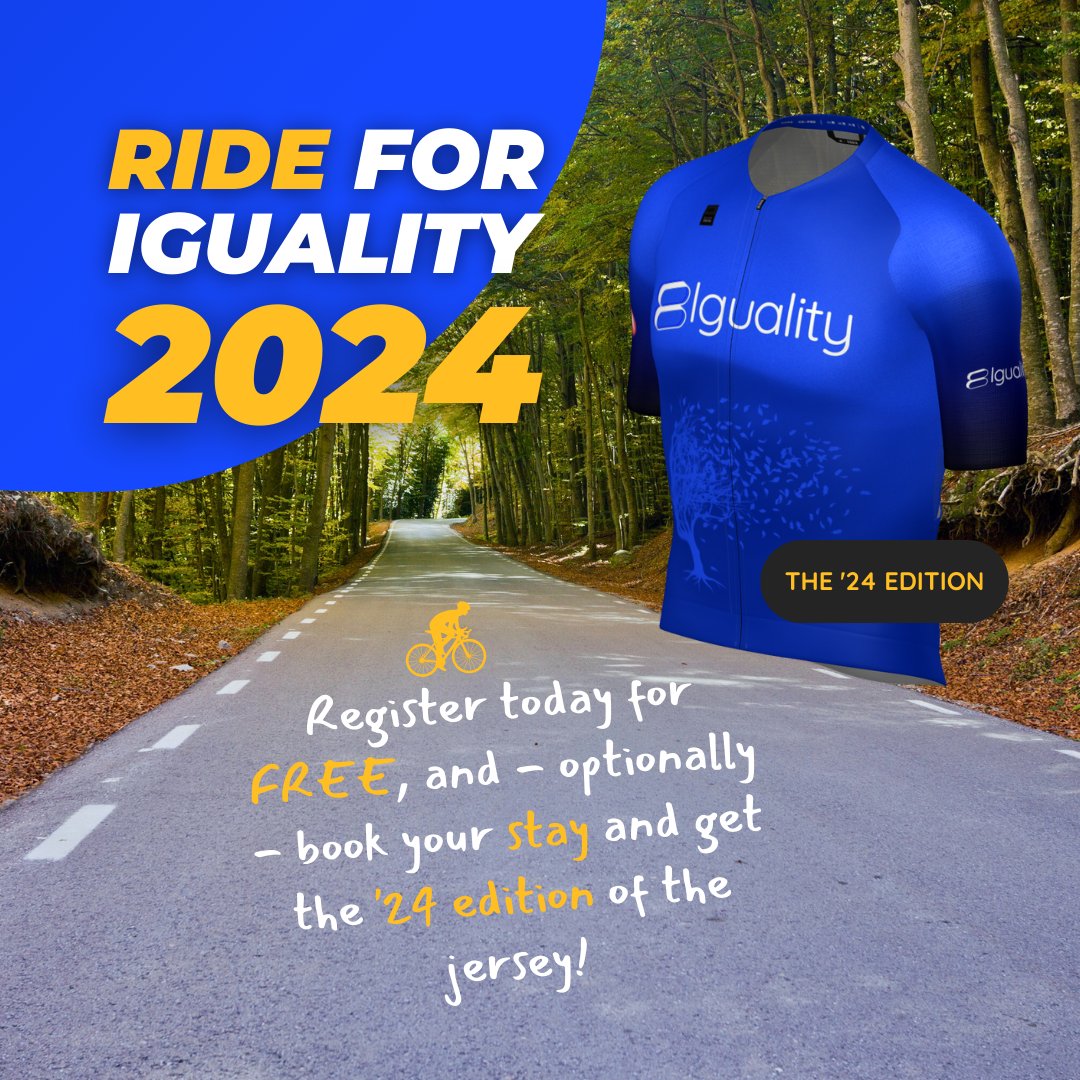 Reminder: don't forget to register for the RIDE FOR IGUALITY '24! Our big #Cycling event is happening on September 28th, but we may need to close registrations earlier to the high demand.. ⏳All info: iguality.org/ride-for-igual…🚴‍♀️ #Fundraising #CommunityBuilding