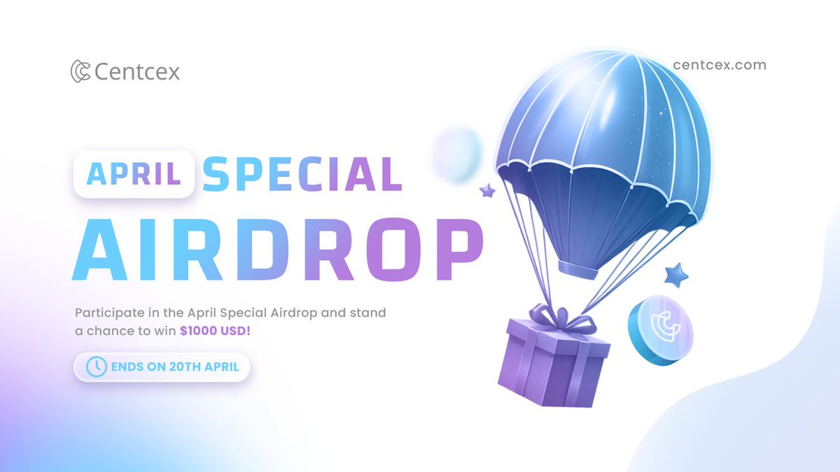 $1000 $CENX Flash Airdrop. Want to support the $CENX who keep notis on. 10 Winners 24hrs $100 Per winner Like + RT + Drop wallets - include cashtag $CENX.