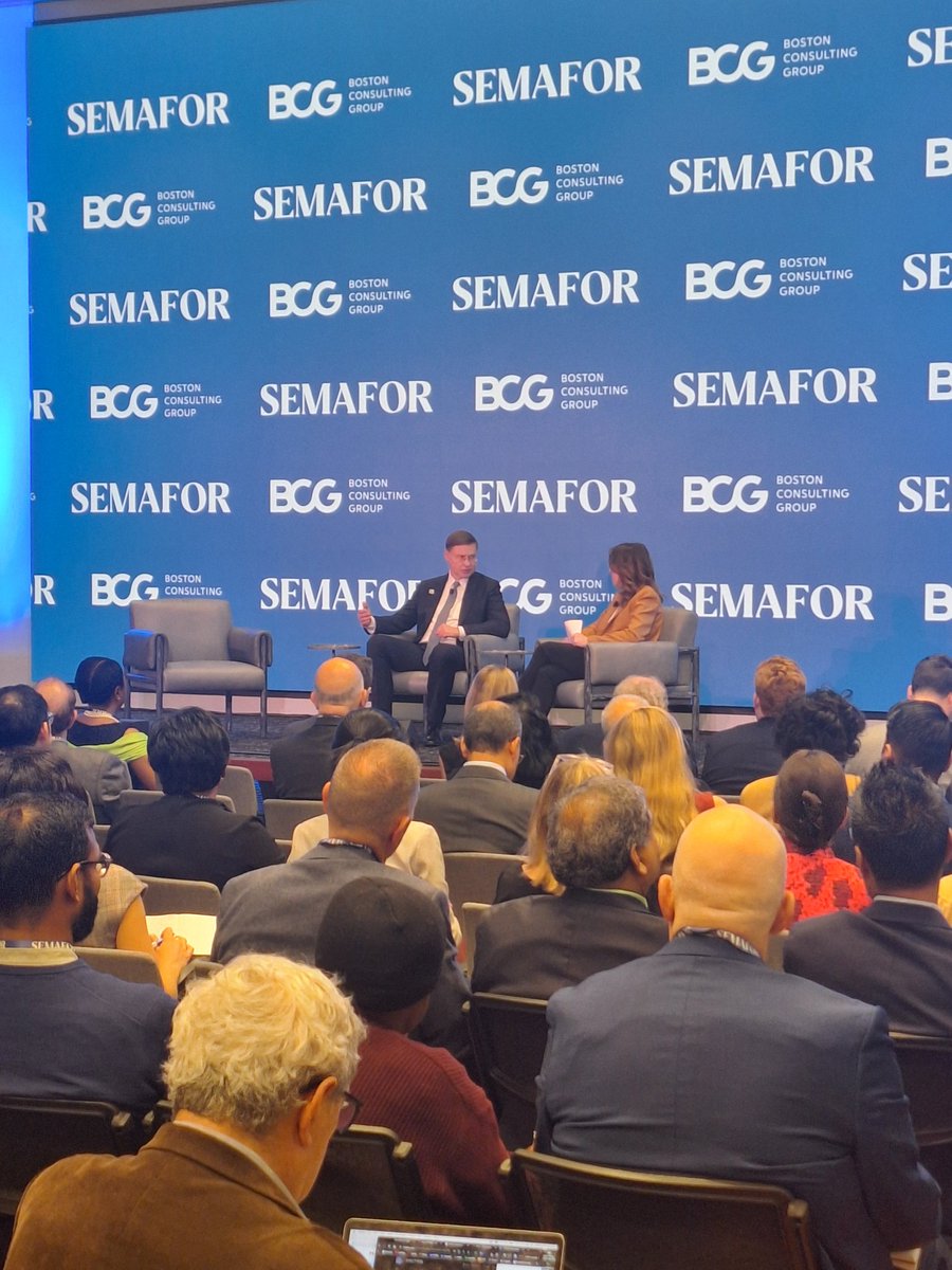 Valdis Dombrovskis, EVP of the European Commission discussing economic policy and global trade.