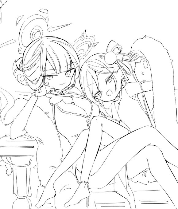 リクエストで描いたアルとムツキ 