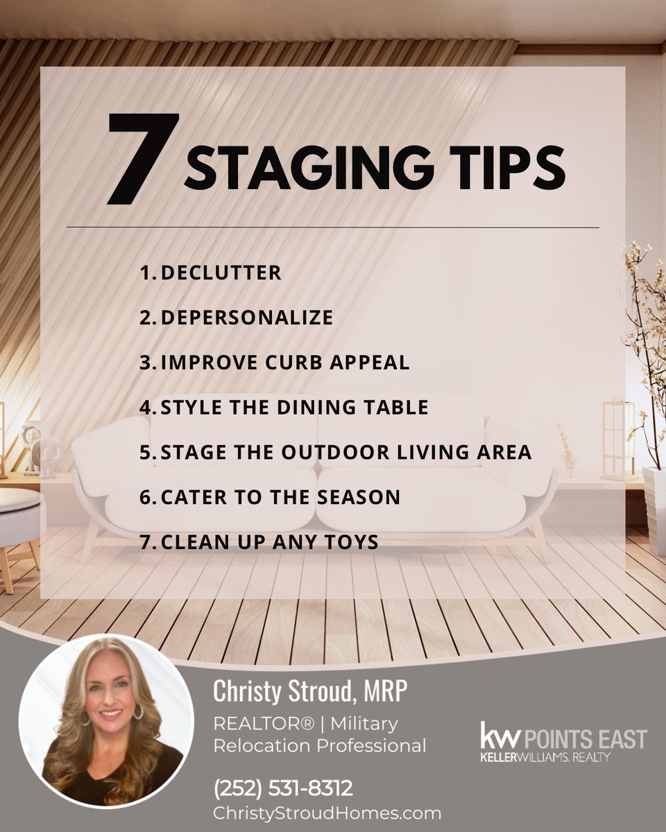 Ready to sell your home? 🏠 Transform it into a buyer's dream with the magic of staging! Show off your space in style and get ready for those offers to roll in! 🌟 #stagetosell #sellfast #homegoals