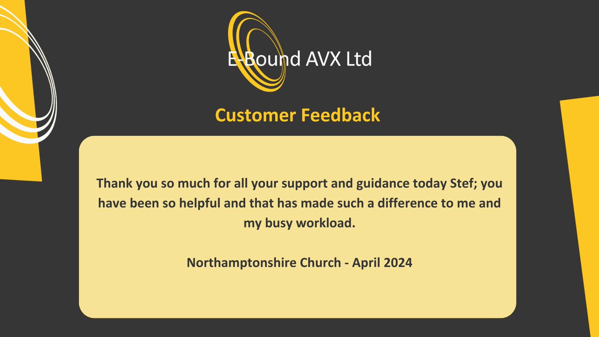 More great feedback received from another happy and satisfied customer today. 
#ebound #eboundavx #customerfeedback #ukchurches #churchheritage