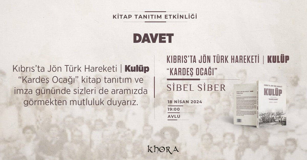 sibelsiber's tweet photo. 18 Nisan Perşembe akşamı saat 19.00'da Surlariçi Avlu'da, kitap tanıtım etkinliğine bekliyorum. Kardeş Ocağı ve Sömürge dönemi Kıbrıs Türk toplumunun az bilinen hikayelerinde buluşmak üzere... https://t.co/9iF5jTTeSY