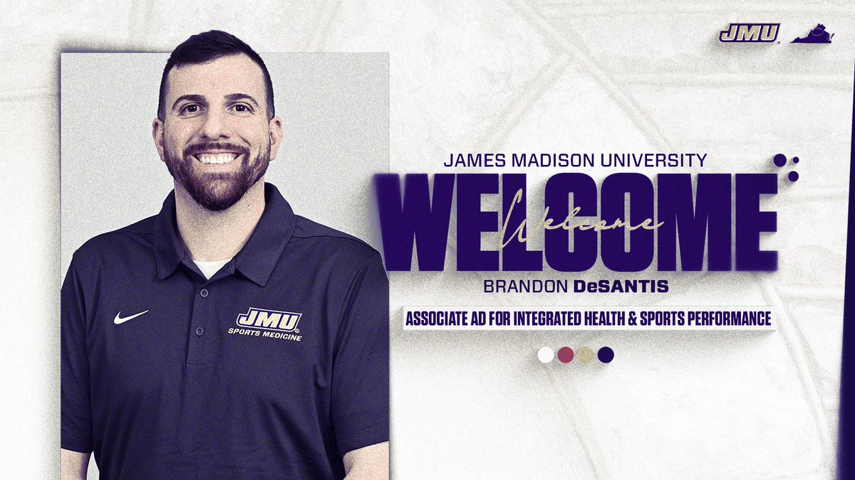 Excited to welcome Brandon DeSantis to the JMU family as our new Associate AD for Integrated Health & Sports Performance! 📰 | bit.ly/3xHo04E #GoDukes