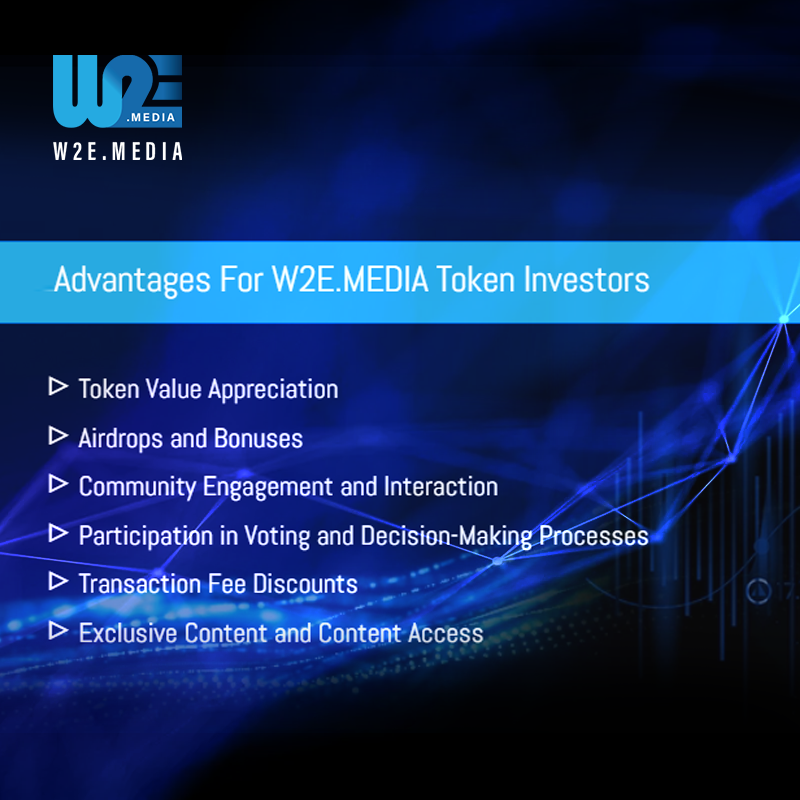Watch2EarnMedia's tweet photo. 1/21 Advantages for https://t.co/xUwt2nlBu9 Token Investors: Holding https://t.co/xUwt2nlBu9 Tokens can lead to value appreciation with platform success. #TokenValue #TOKEN2049 #WMEDIA $WMEDIA https://t.co/eS6wW026nO