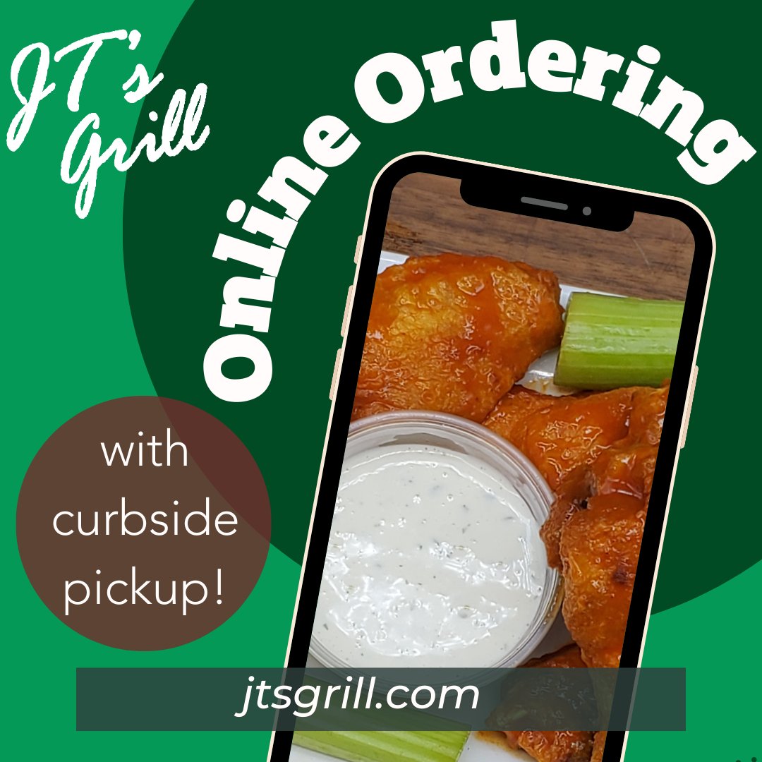 #JTsGrill #HappyHour #Bar #BarandGrill #Restaurant #OnlineOrdering #CurbsidePickup
jtsgrill.com/order#menu?loc…
