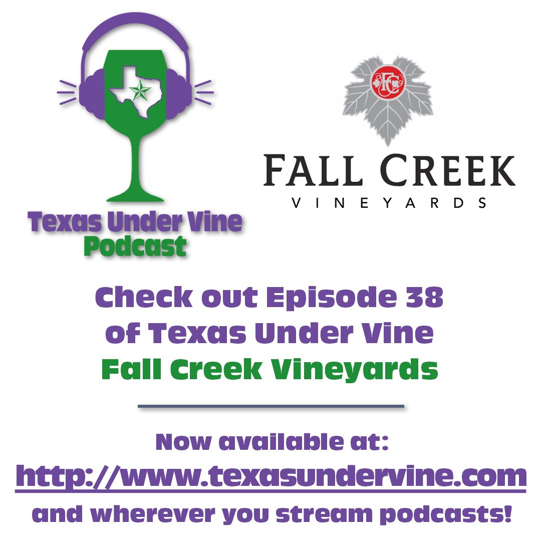 Texas wine lovers, it's time to #Fall into flavor! Ep38 of #TexasUnderVine visits @FallCreekWines for award-winning wines & a chat with winemaker Sergio Cuadra. Listen now! texasundervine.com/episode/fall-c… (audio) or youtu.be/H4W5NdOCciQ (video) #TXHillCountry #SupportLocal