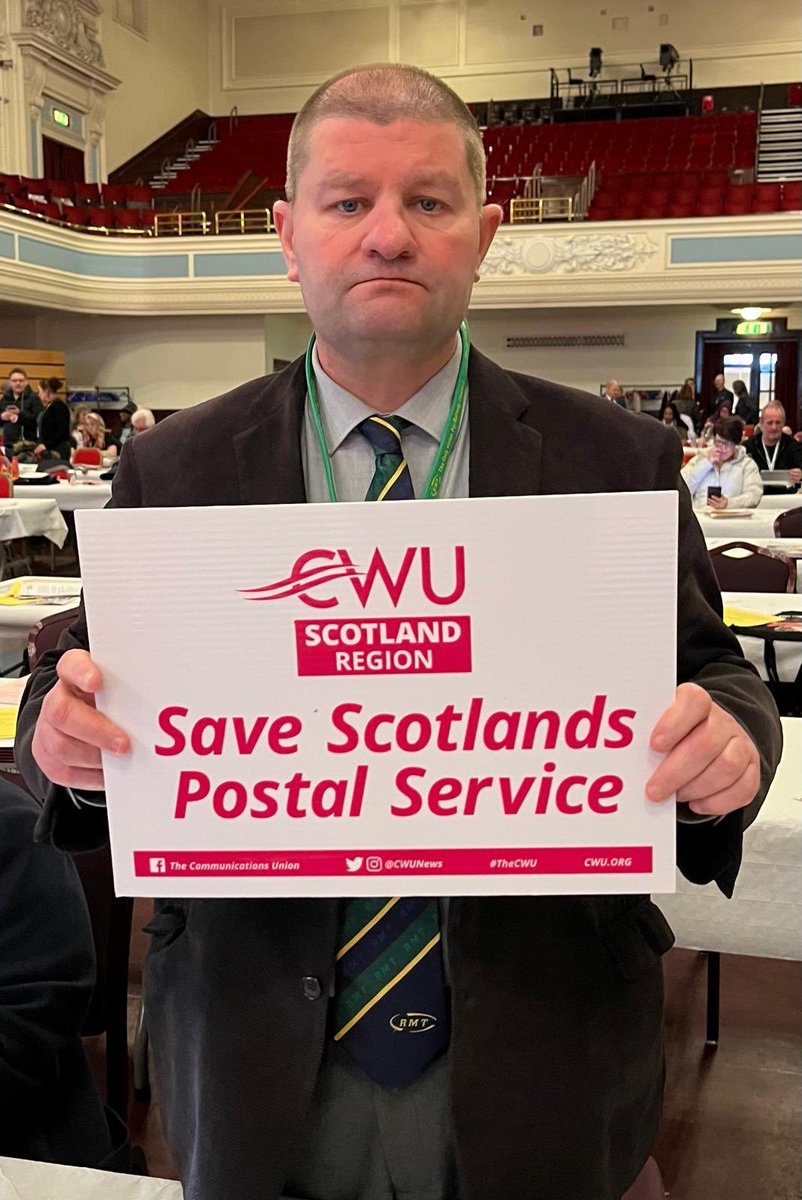 Support from across the trade movement to #SaveScotlandsPostalService at #STUC24 Thanks @RMT_Scotland Gordon Martin