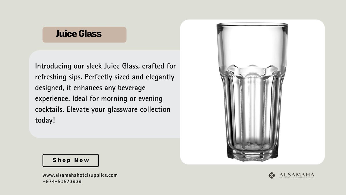 alsamaha's tweet photo. Elevate your juice experience with our premium juice glass from Al Samaha, Qatar's top hotel supplier. Perfect for morning refreshments! 

#doha #qatar #qatarlife #qatarsupplement #dohaqatar #dohashopping #qatarshopping #سوق_قطر #قطر #الدوحه #qatarliving #qatarhealth #qatarluxury https://t.co/wric7BpZUQ