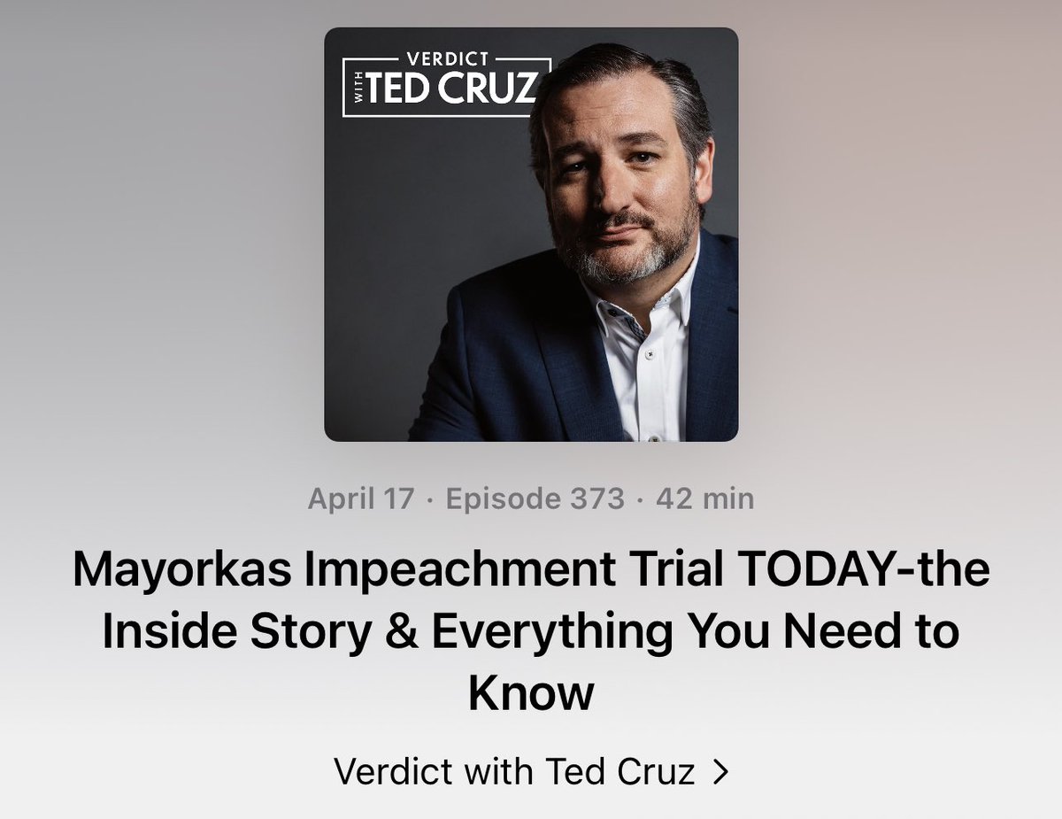 Just so we’re clear—Ted Cruz is using his podcast to discuss the “inside story” on Senate business (a sham impeachment). And his super PAC will make THOUSANDS off of this episode alone.