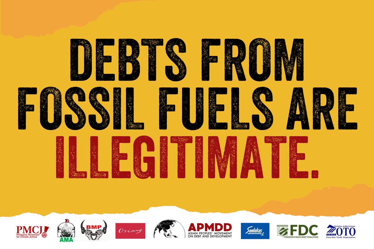 🔥 @AsianPeoplesMvt Coordinator @lnacpil stresses - fossil fuel debts are illegitimate & must be cancelled! Governments, creditors: it's time to own up to your responsibility. Read more: rappler.com/voices/imho/op…

 #CancelTheDebt #DebtJustice #EndFossilFuelFinance