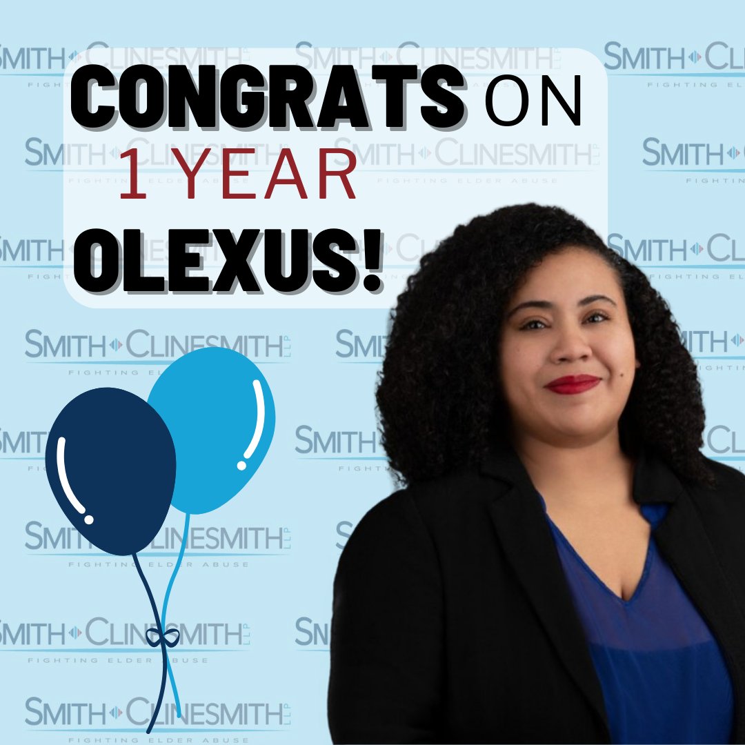 Let's give a round of applause for Pre-Lit Case Manager, Olexus, as we celebrate her 1-year anniversary with us! 👏  Thank you for your dedication to the clients we serve. 
#TeamSmithClinesmith #workaversary #workanniversary #casemanager #lawfirm #lawyer #attorney #legalassistant