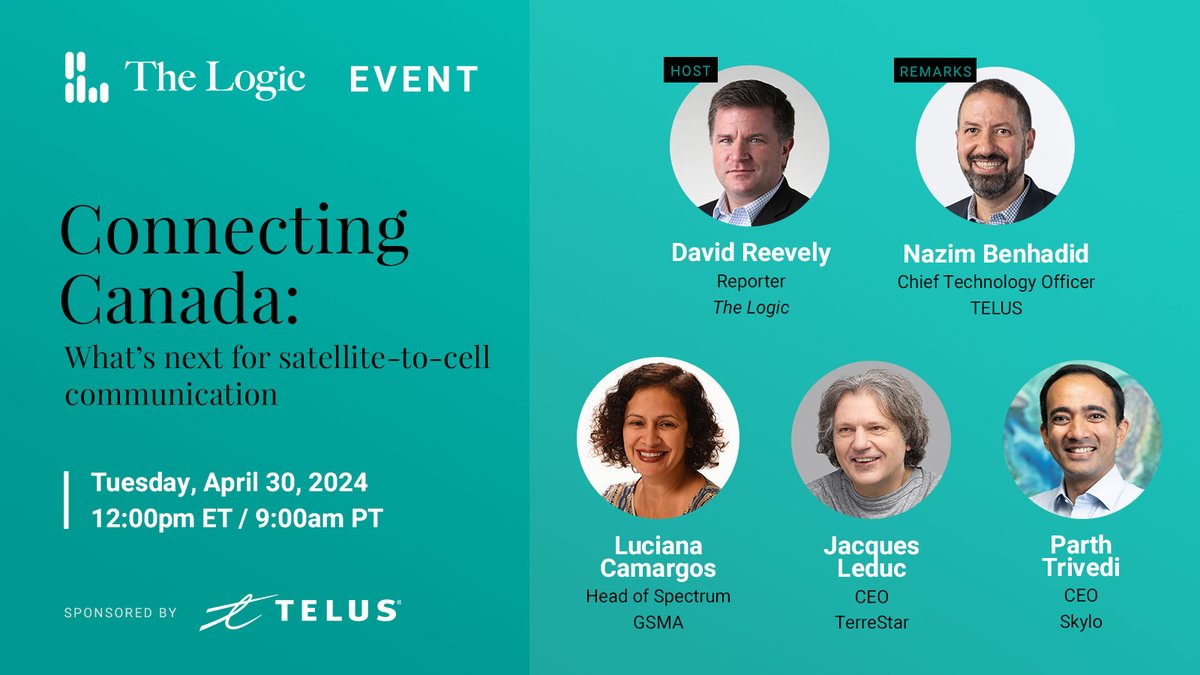 We're looking forward to participating in the upcoming webinar, “Connecting Canada: What’s next for satellite-to-cell communication.” crowdcast.io/c/mlcakd5vl75e #SatelliteConnectivity #NTN #Cellular #5G #3GPP #Webinar