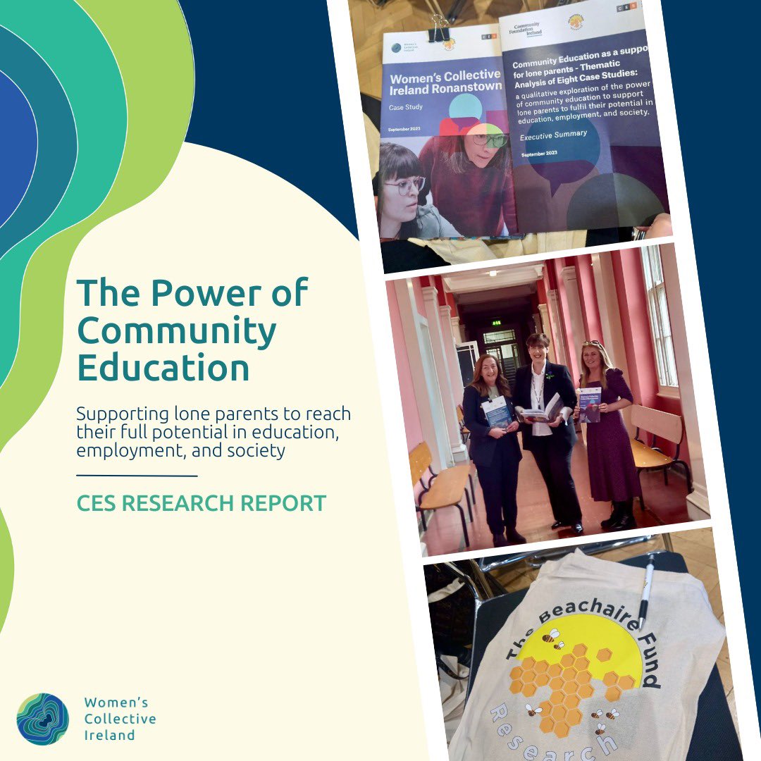 Today WCI’s Programme Coordinator, Vivienne Glanville, and WCI Ronanstown Coordinator, Sinead Mahon, attended the launch of an exciting report which WCI Ronanstown participated in on lone parents. #adulteducation #wciirl