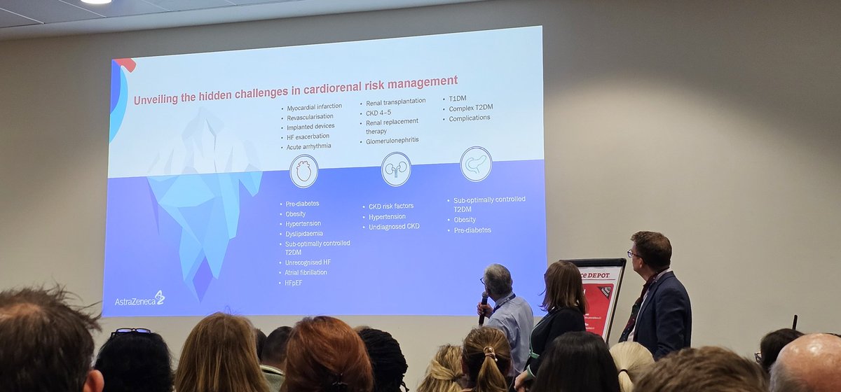 Unveiling the hidden challenges in cardiorenal risk management. Great to see this and other sessions on cardiorenal disease running @DiabetesUK #APC #diabetes #CardioTwitter #cardiovascular #kidneydisease #type1diabetes #type2diabetes