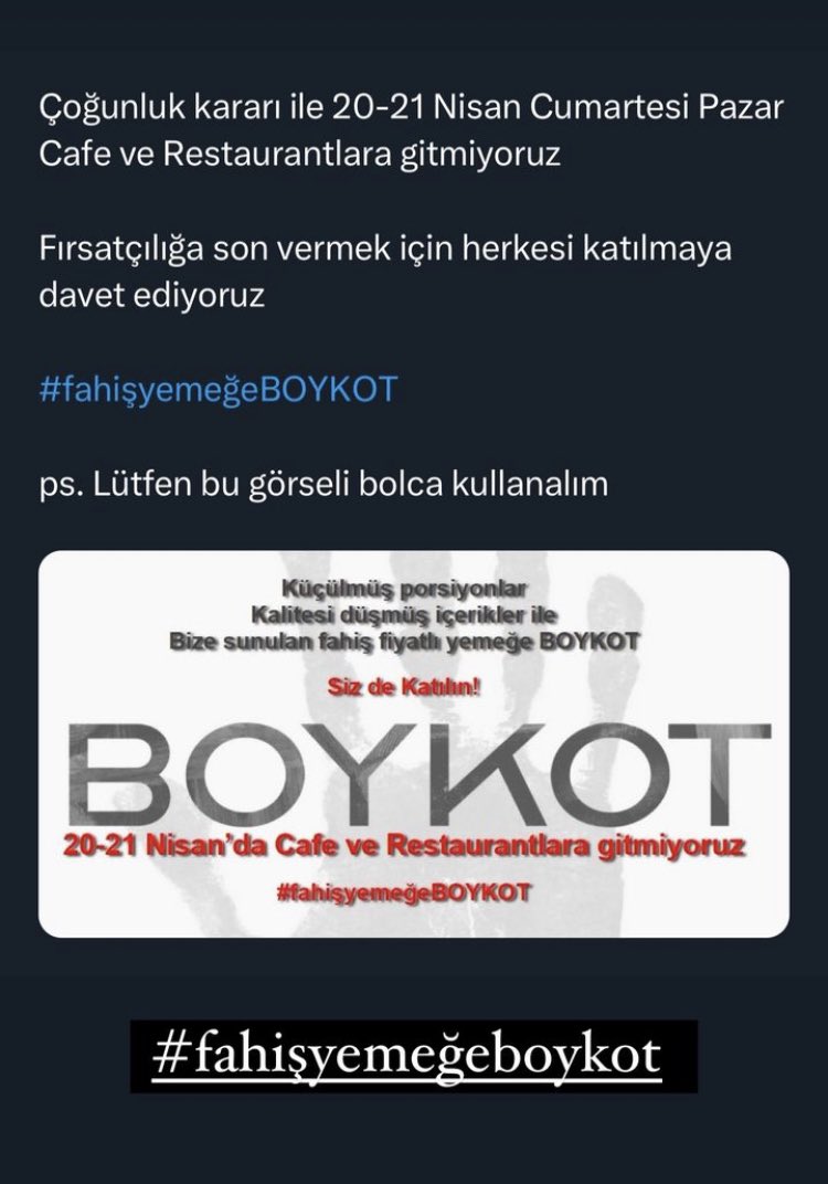 #fahişyemeğeBOYKOT