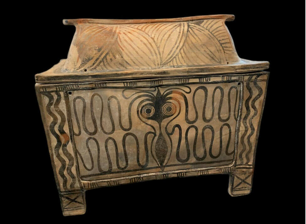 A larnax, or chest, made to contain human remains, from Crete, c. 1400 BC.