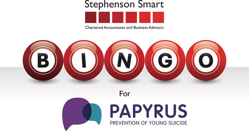 StephensonSmart's tweet photo. Bingo for PAPYRUS

Friday 17 May at West Lynn Sport &amp; Social Club.

Doors open 6.15pm, eyes down 7pm

Lots of great prizes to be won!

If you can donate a prize please email enquiries@stephenson-smart.com

#kingslynn https://t.co/BxD3GVRnTE